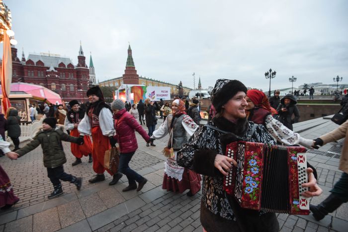 Празднование Дня народного единства в центре Москвы