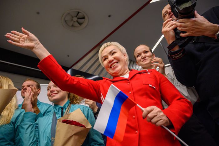 Встреча российской делегации в Шереметьево, вернувшейся с XXV Летних Сурдлимпийских игр в Токио