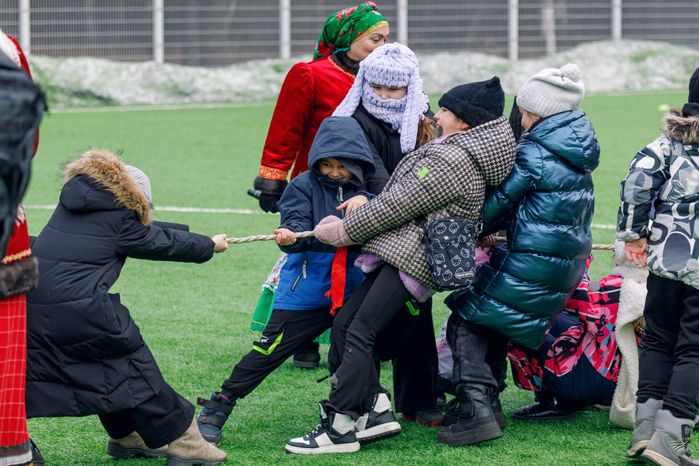 Спортивно-развлекательное мероприятие «Бегущие по снегу» в Кузьминском лесопарке в Котельниках
