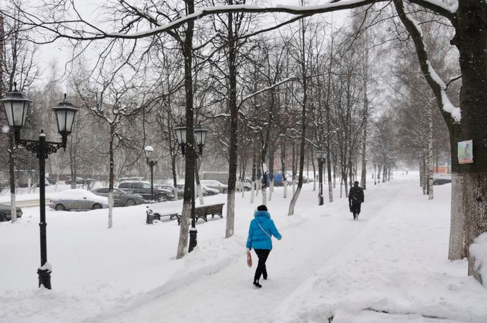 Снегопад в Долгопрудном