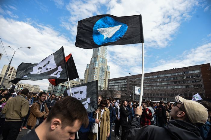 Митинг против блокировки Telegram в Москве