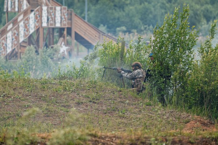 Реконструкция современных боевых действий в парке «Патриот» Одинцовского округа