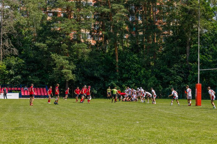 Победа "ВВА-Подмосковье-м" в чемпионате молодежных команд по регби в Монино