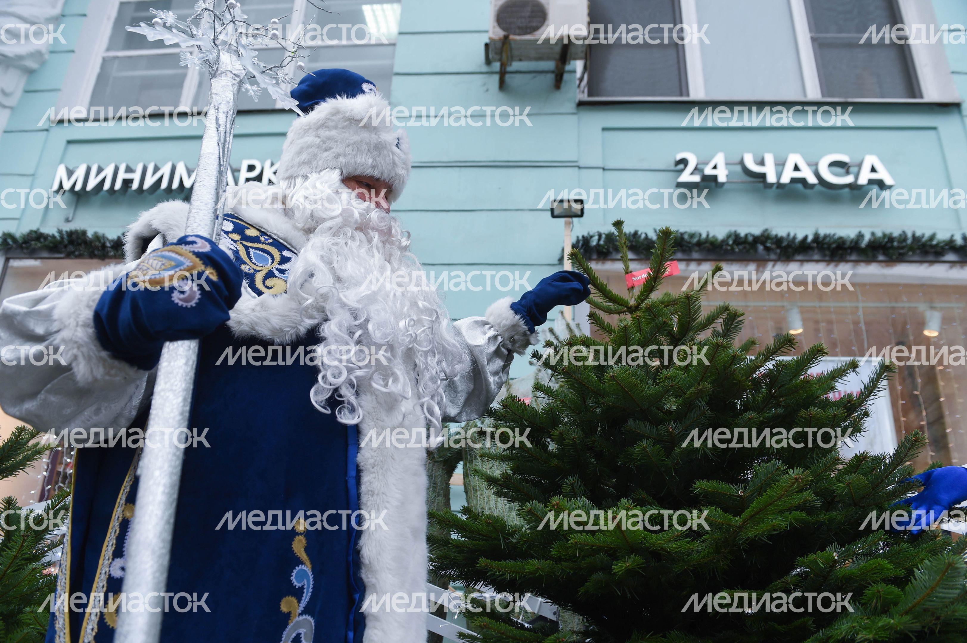 Открытие елочных базаров в Москве