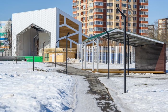 Центральный парк культуры и отдыха в Долгопрудном зимой