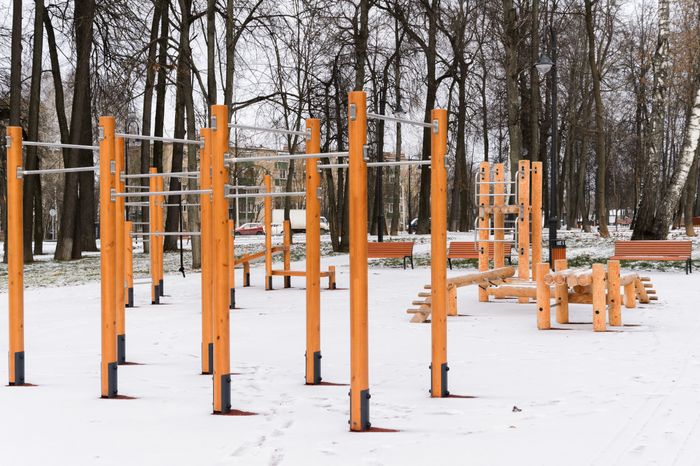 Лобня. Парк «Киово». Зима