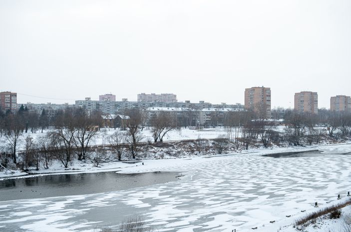 Зимние виды города Воскресенск