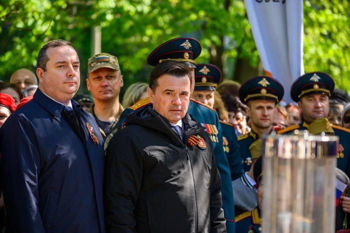 Торжественная церемония зажжения Вечного огня в Королеве