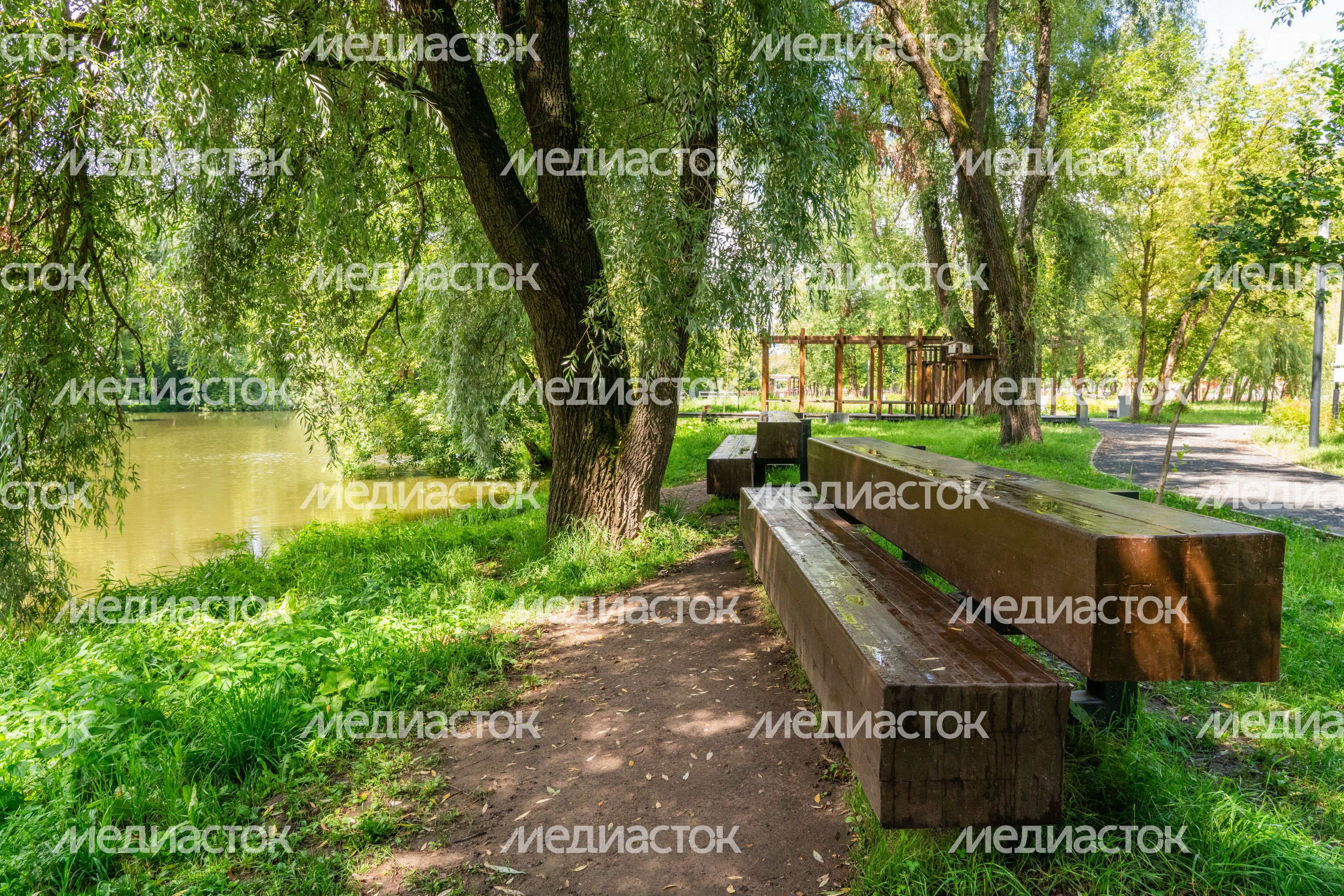 Летний Принарский парк в Серпухове Летний Принарский парк в Серпухове