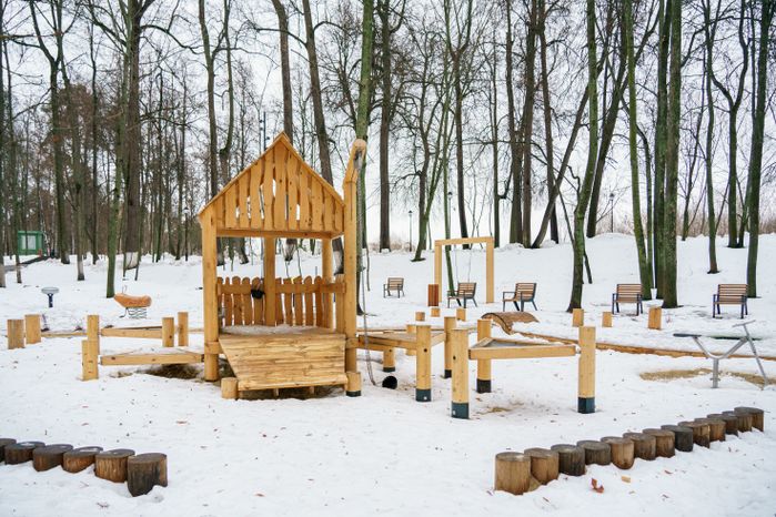 Раменский городской парк культуры и отдыха зимой