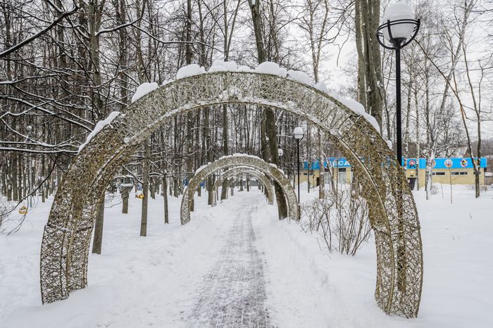 Зимний Центральный парк культуры и отдыха в Видном