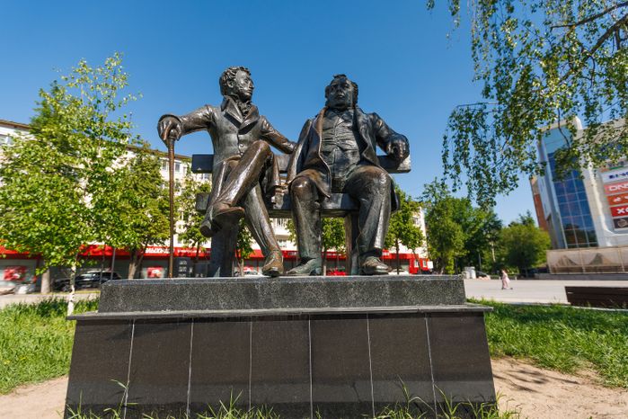 Весна на Советской площади в Пушкино