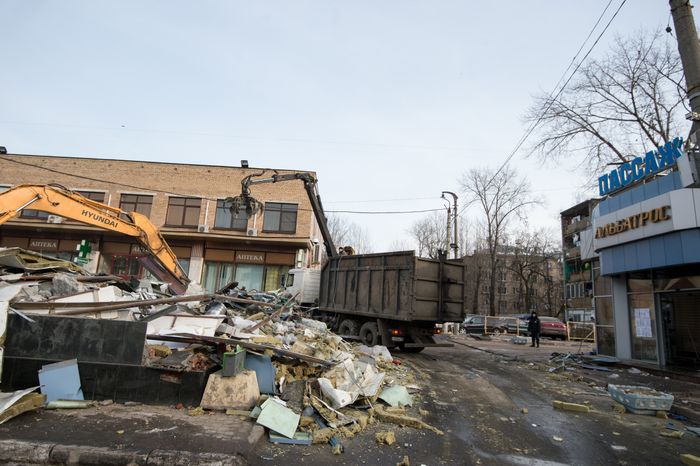 Снос самостроя у станции метро Щелковская в Москве