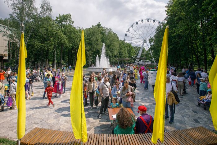 Праздник в честь Дня защиты детей в парке им. Л.Н. Толстого в Химках