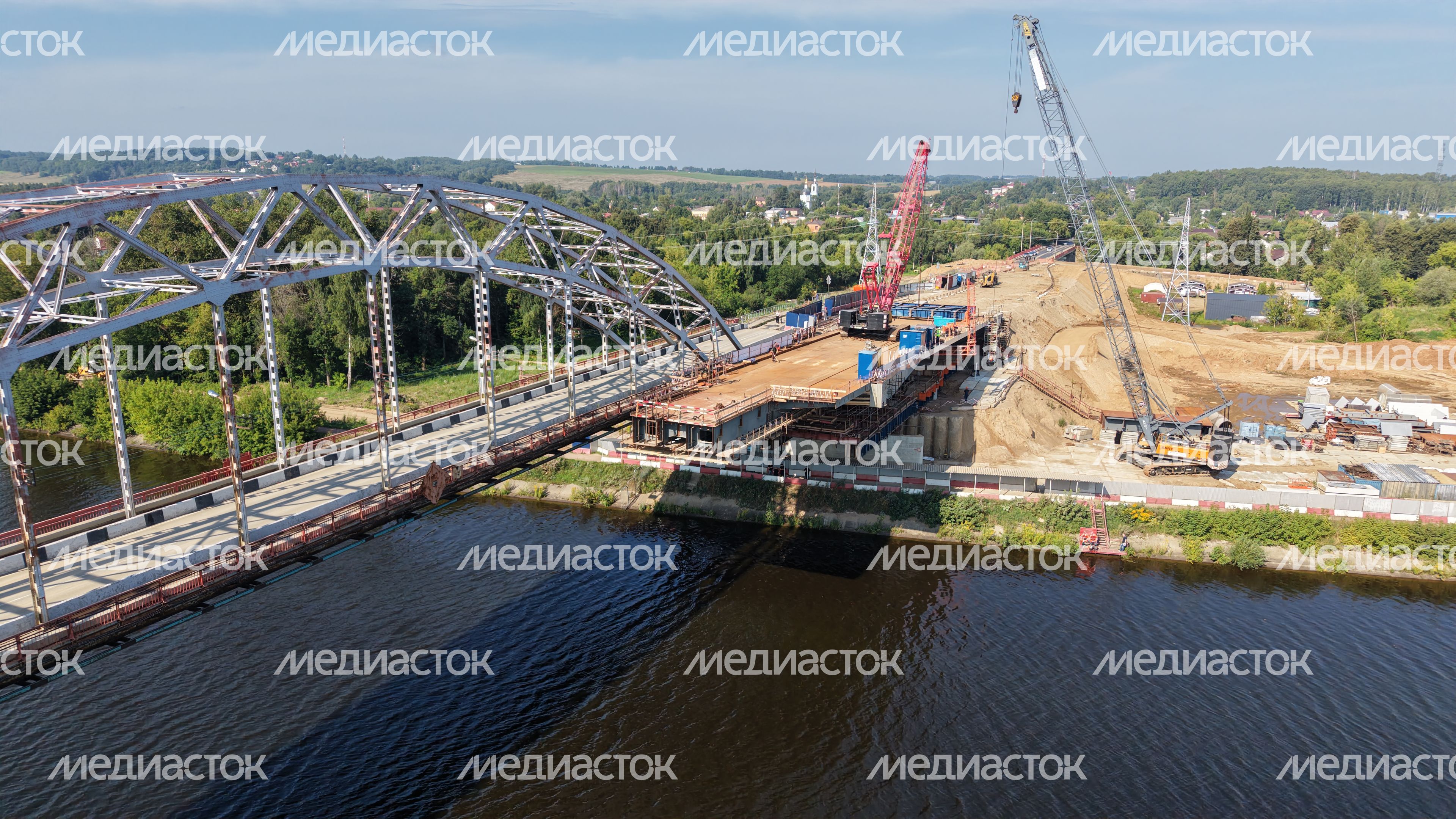 Возведение нового Рогачевского моста в Дмитрове