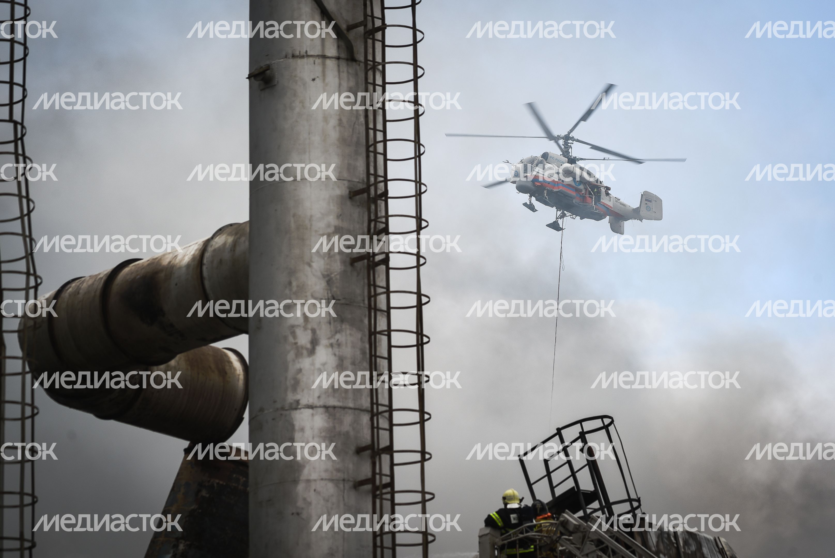Пожар на заводе алюминиевых изделий в Дмитрове
