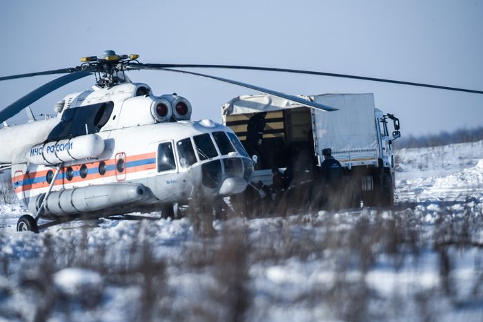Работы на месте крушения самолета АН-148 в Подмосковье