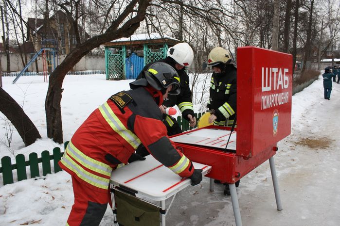 Пожарно-тактические учения в Мытищинском детском доме