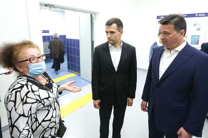 Посещение Губернатором Подмосковья новой пристройки к поликлинике №1 в Реутове