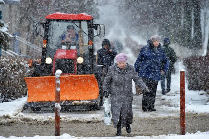Снегопад в Воскресенске