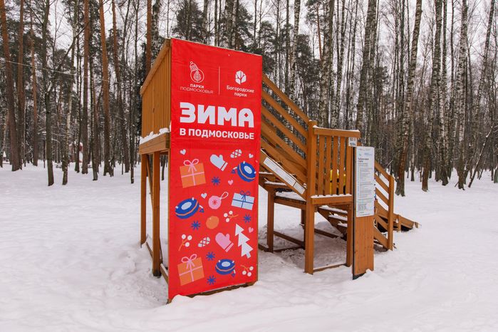 Центральный парк культуры и отдыха в Ногинске зимой