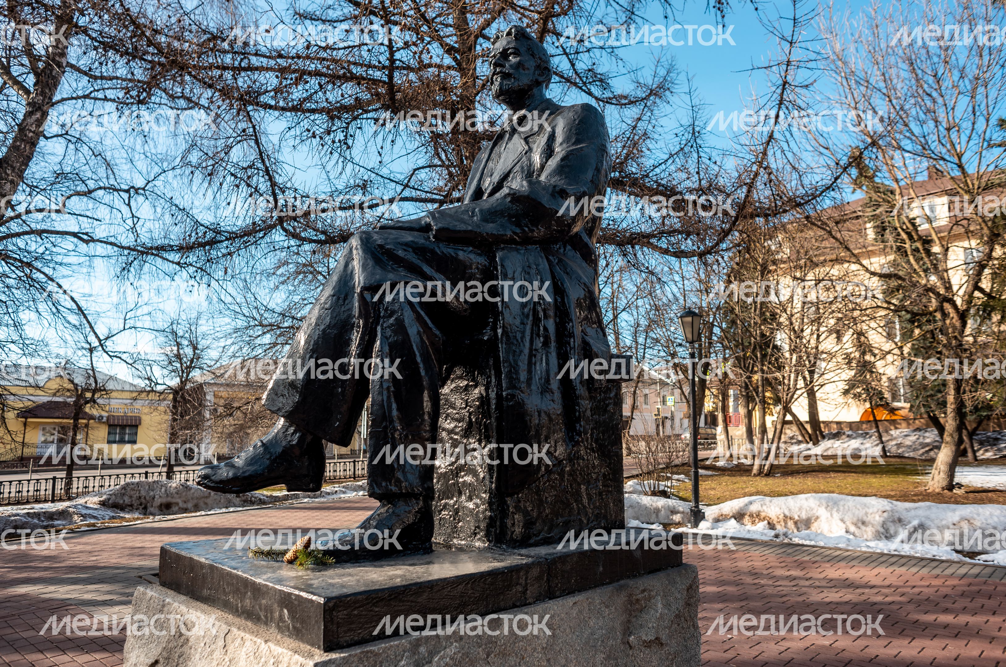 Зимние виды города Чехов