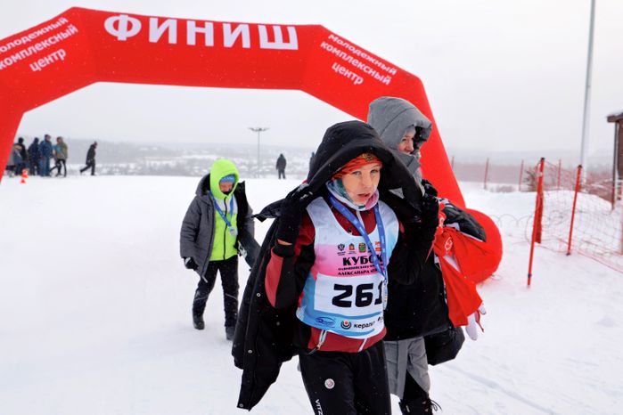 Финиш лыжной гонки «Кубок олимпийского чемпиона Александра Легкова» в Наро-Фоминске