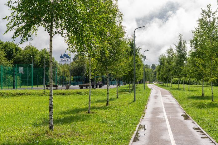 Летний Принарский парк в Серпухове