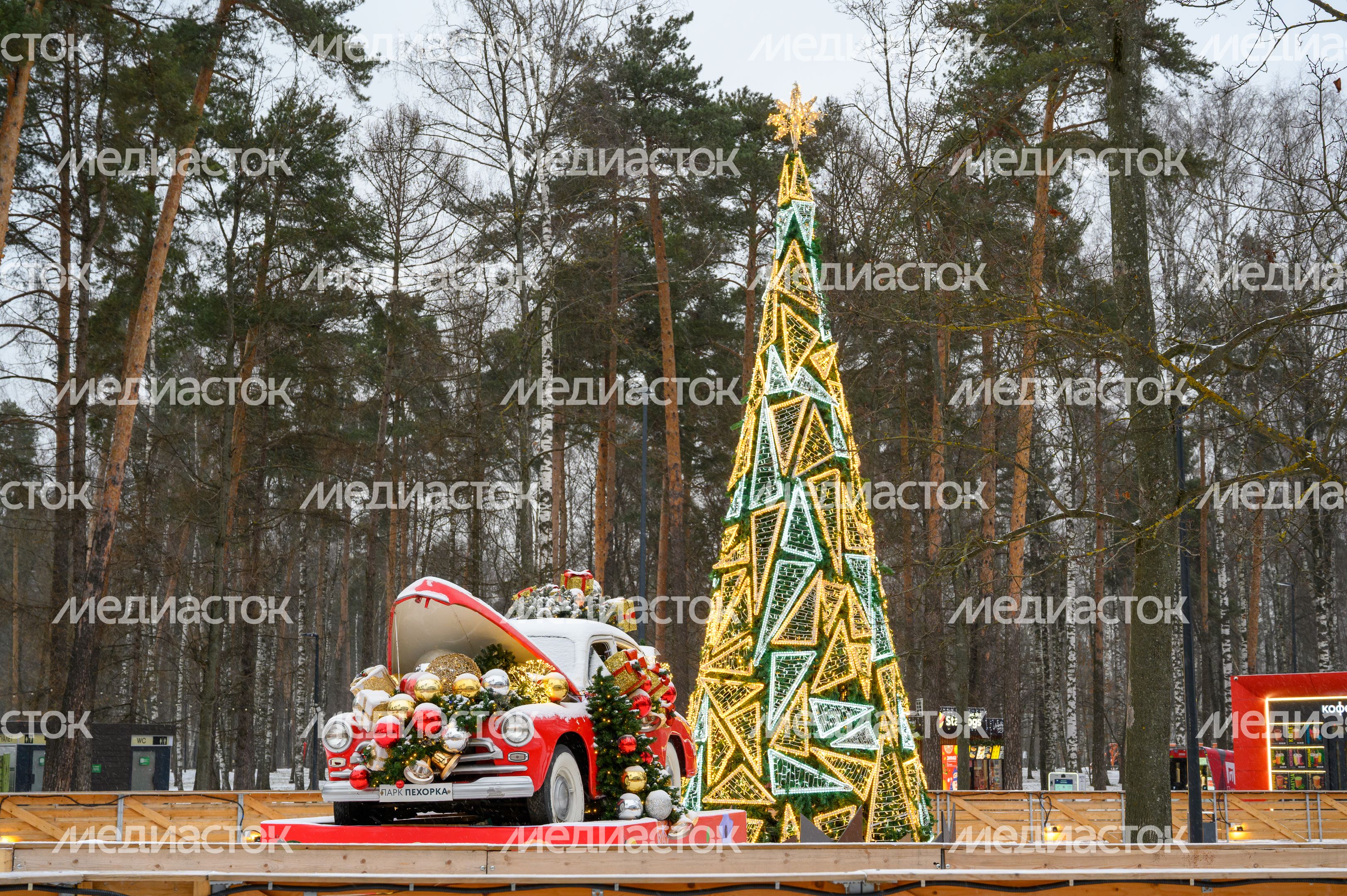 Парк «Пехорка» в Балашихе зимой
