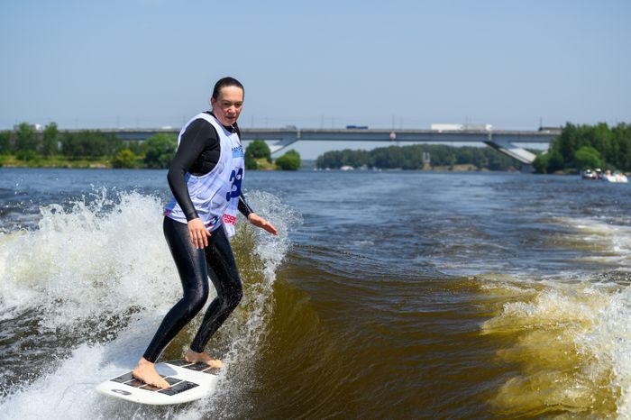 Чемпионат Московской области по серфингу на Пироговском водохранилище в Долгопрудном