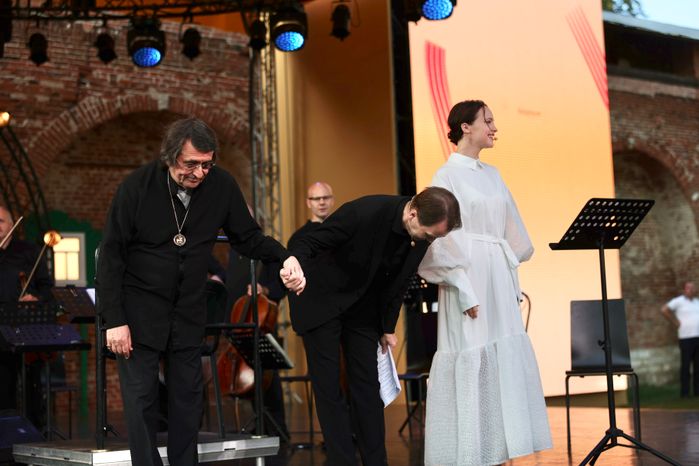 Юрий Башмет, Евгений Миронов и Юлия Хлынина