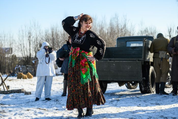 Военно-историческая реконструкция в музее танка Т-34 в Мытищах