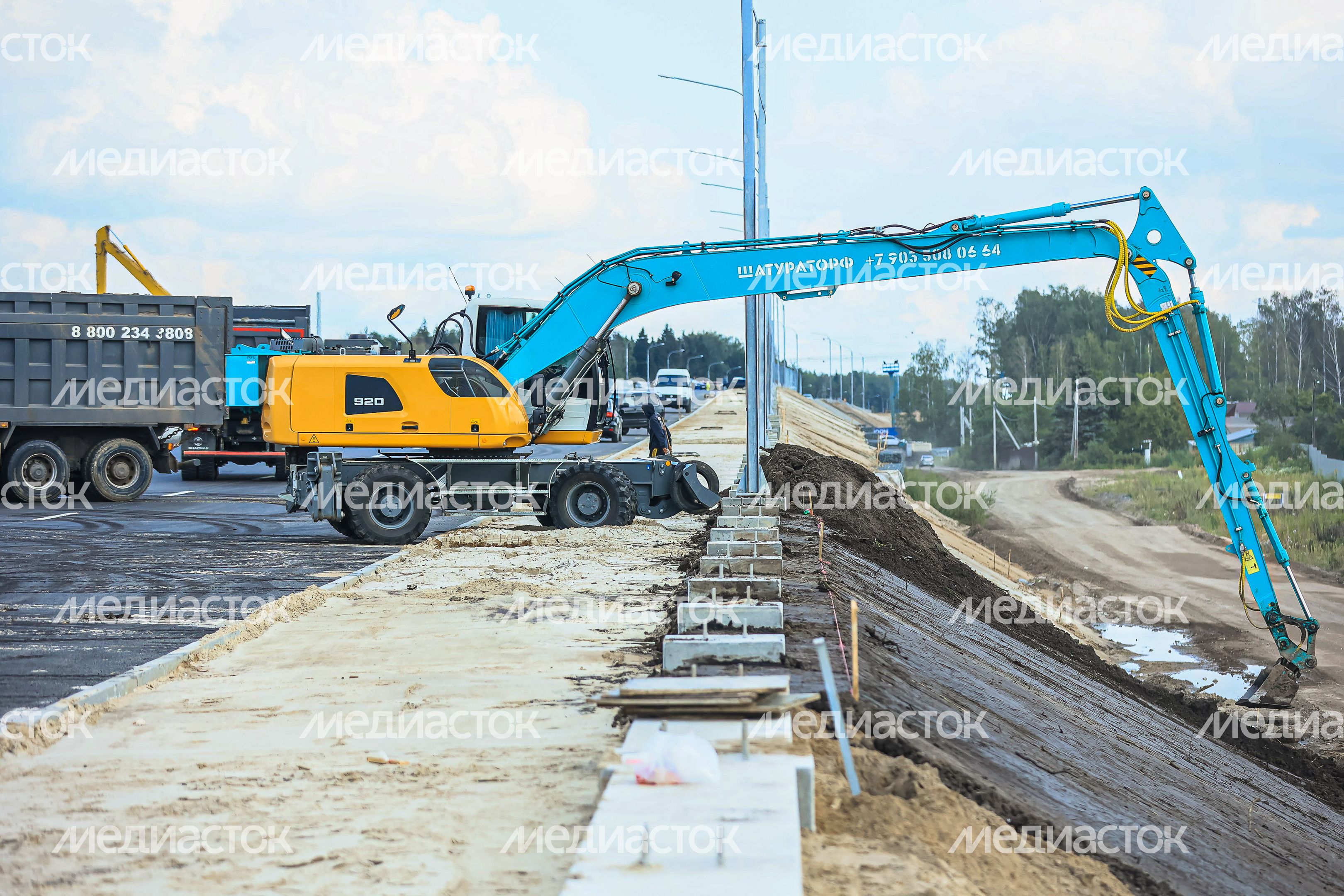 Проверка хода строительства подмосковного участка М-12 «Москва-Казань» Губернатором Подмосковья
