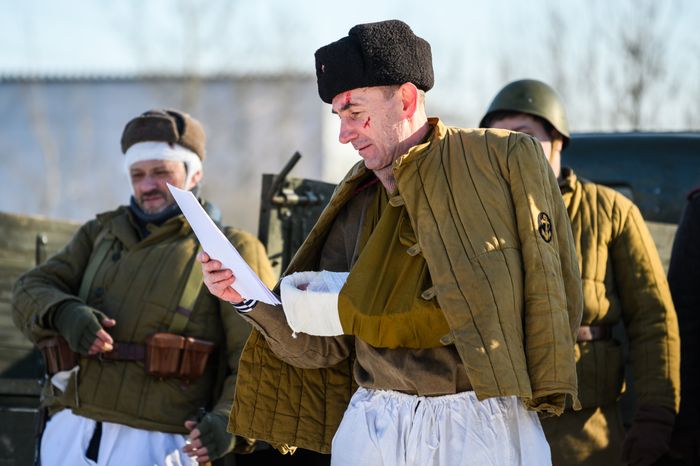 Военно-историческая реконструкция в музее танка Т-34 в Мытищах