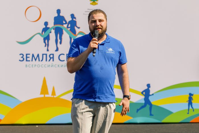 Заместитель председателя Ассоциации «Народный фермер» Иван Мартьянов на региональном этапе марафона «Земля спорта»