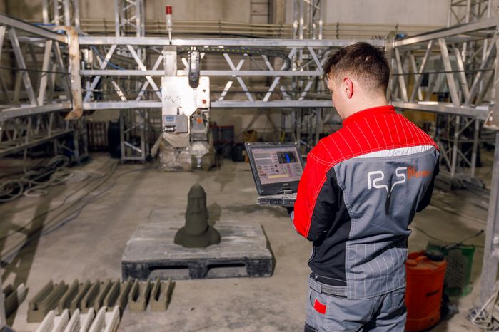 Компания RVS-3D из Солнечногорска печатает архитектурные формы из бетона на 3D-принтере