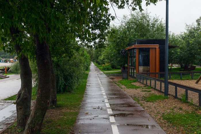 Велодорожка на набережной парка «Спортивный» в Солнечногорске
