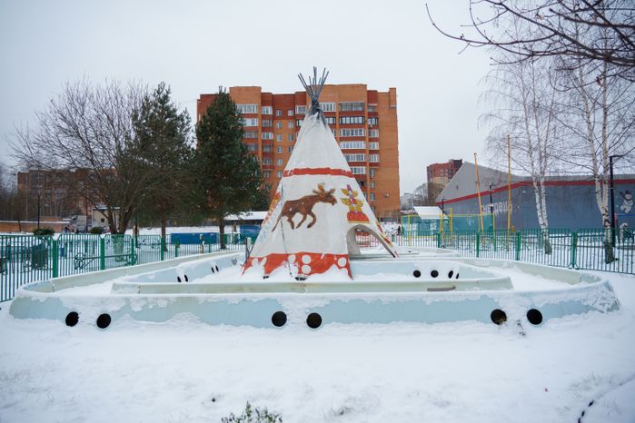 Дубна. Парк семейного отдыха. Зима