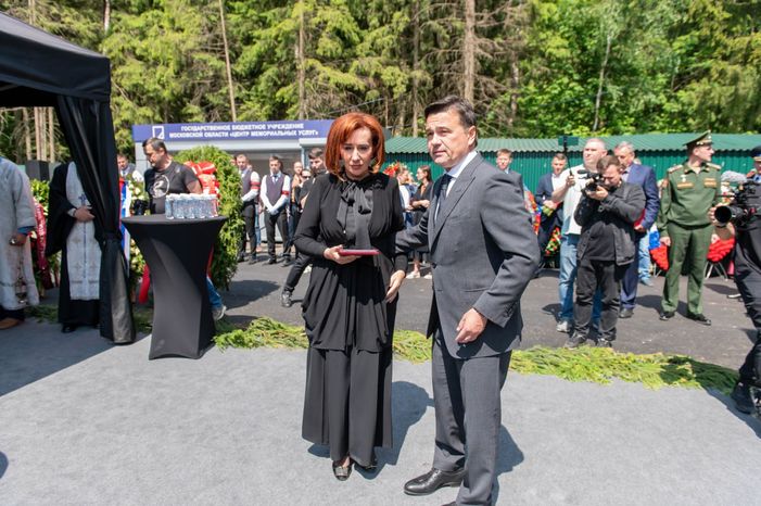 Прощание с участником СВО с участием Губернатора Подмосковья