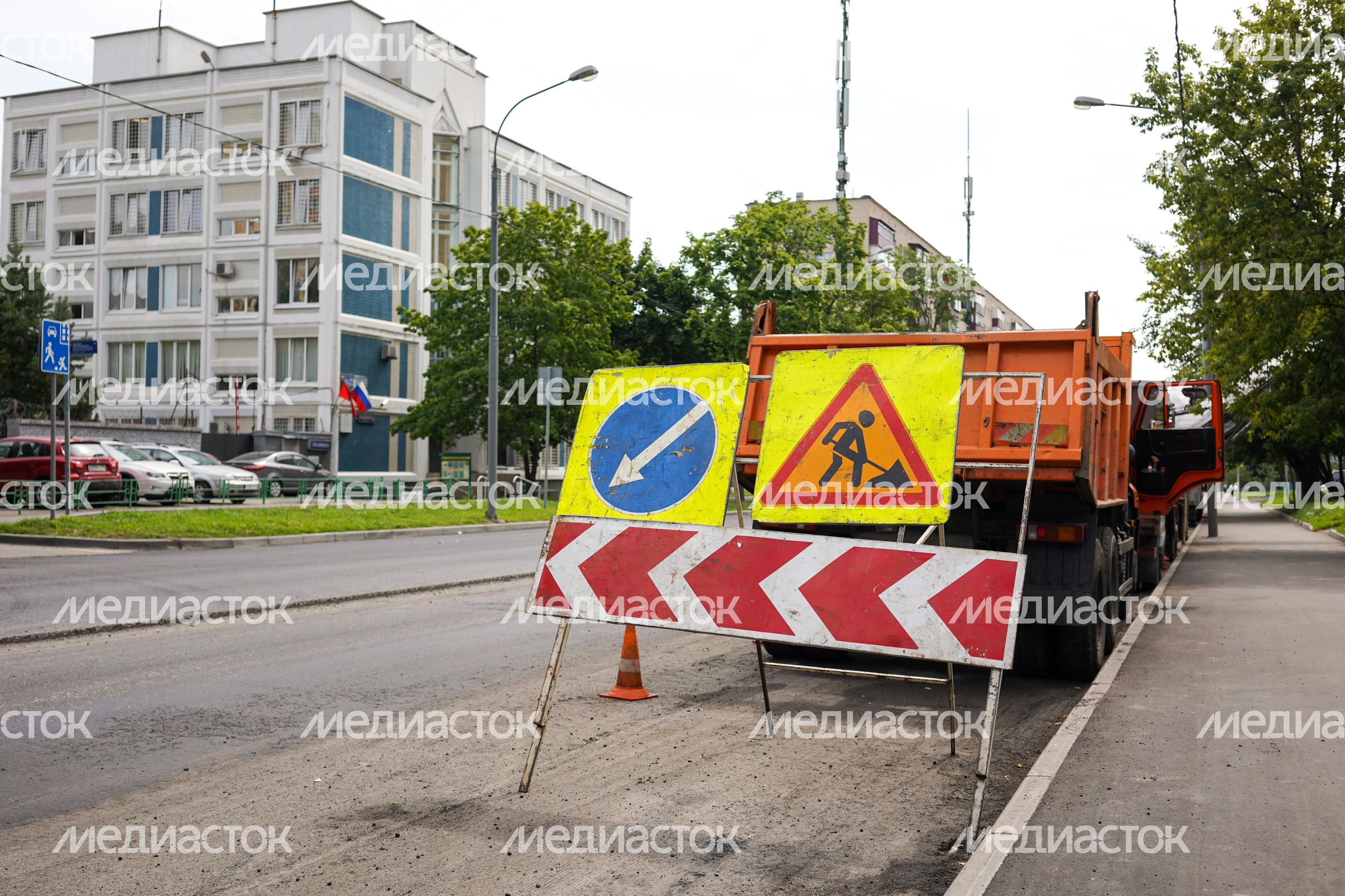 Дорожные работы в Москве