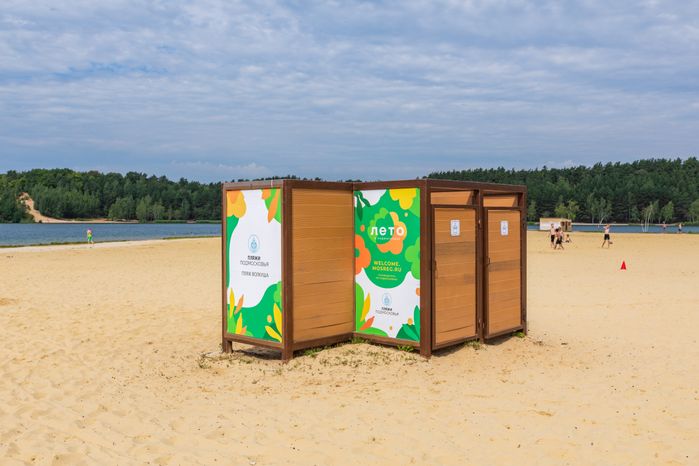 Кабина для переодевания на пляже Волкушинского карьера в Лыткарино