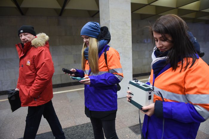 Проверка воздуха в Московском метрополитене