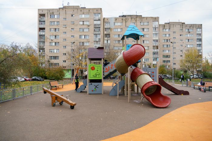 Новая детская игровая площадка в Домодедово на улице Талалихина