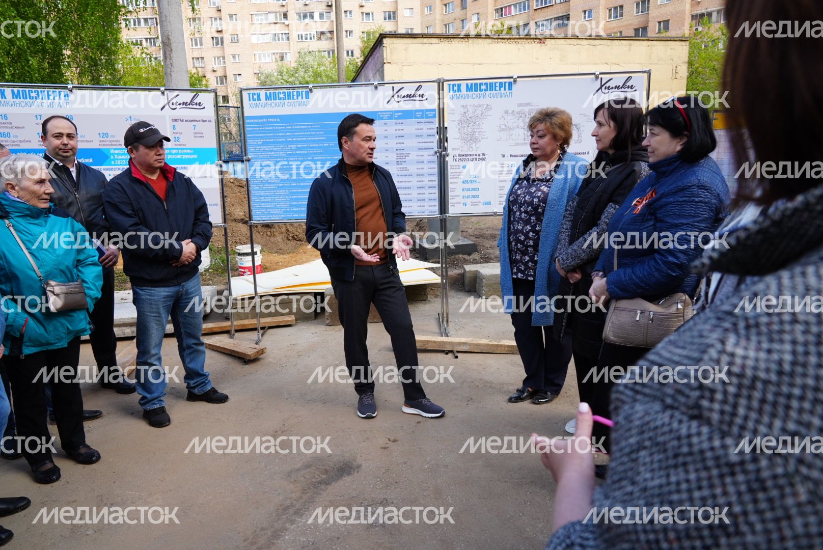 Проверка губернатором ремонта теплосетей в Химках