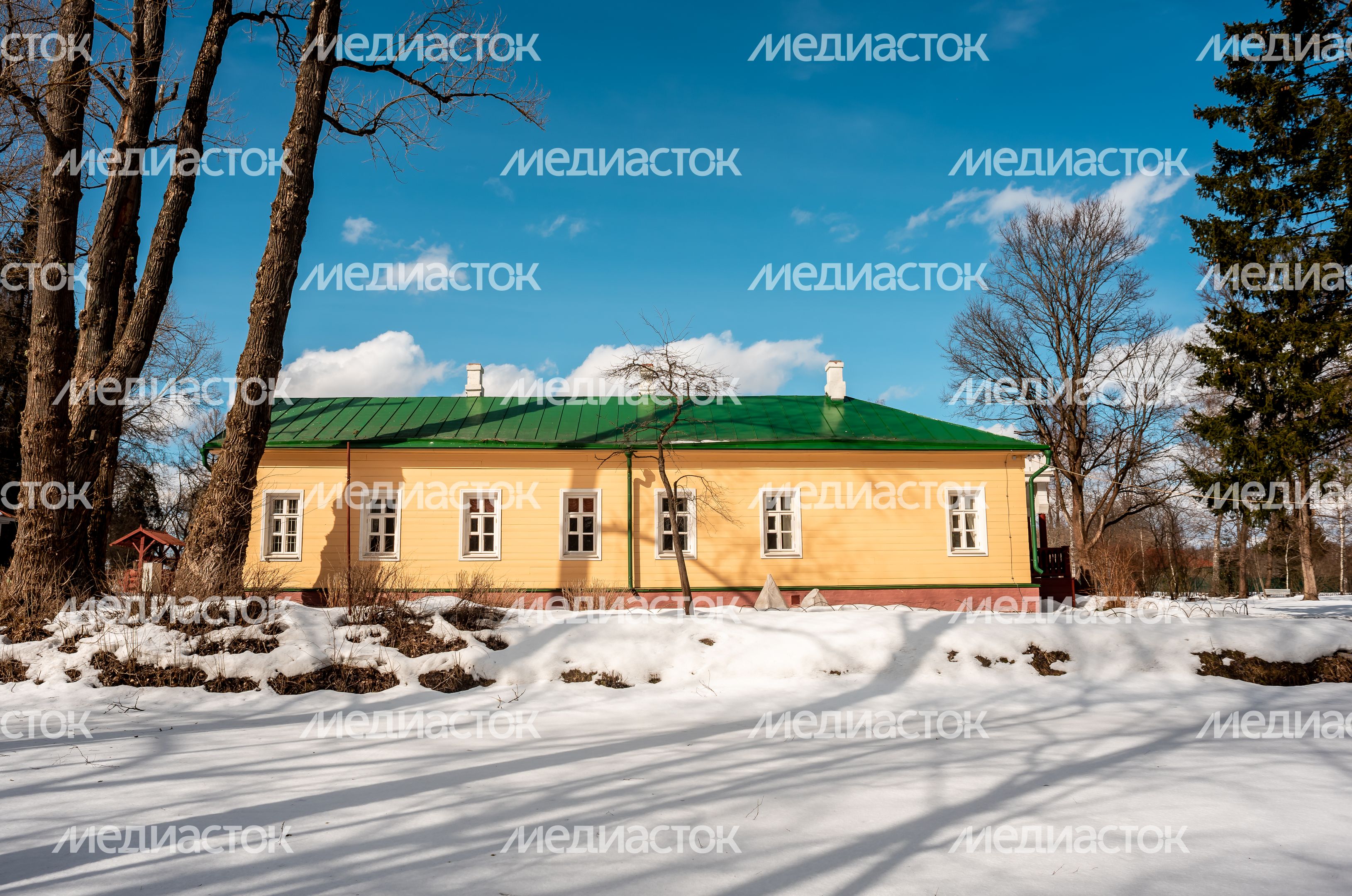 Зимние виды музея-заповедника Антона Чехова «Мелихово»